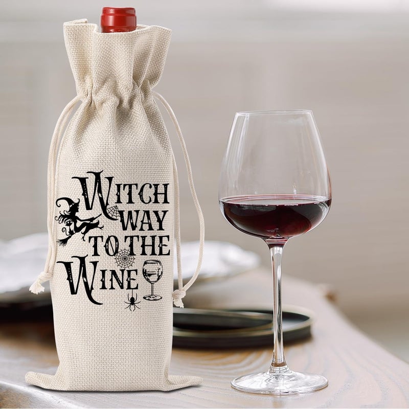 FBCCZEY Halloween Wine Bag Halloween Birthday Gifts for Women Men Halloween Decor Halloween Party Decorations Halloween Birthday Party Decorations for Wine Tasting Party Reunion - Image 5