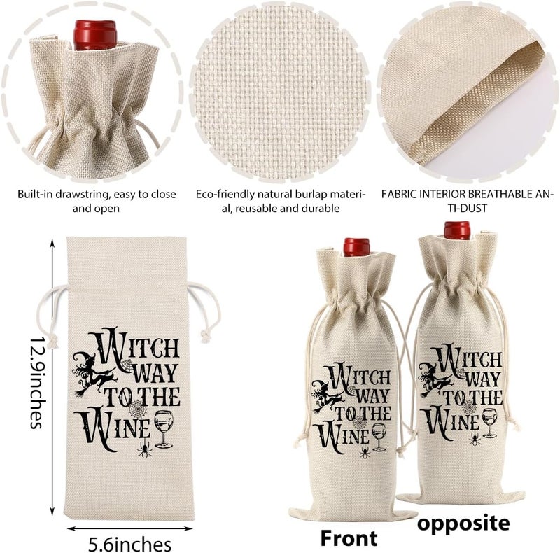 FBCCZEY Halloween Wine Bag Halloween Birthday Gifts for Women Men Halloween Decor Halloween Party Decorations Halloween Birthday Party Decorations for Wine Tasting Party Reunion - Image 1
