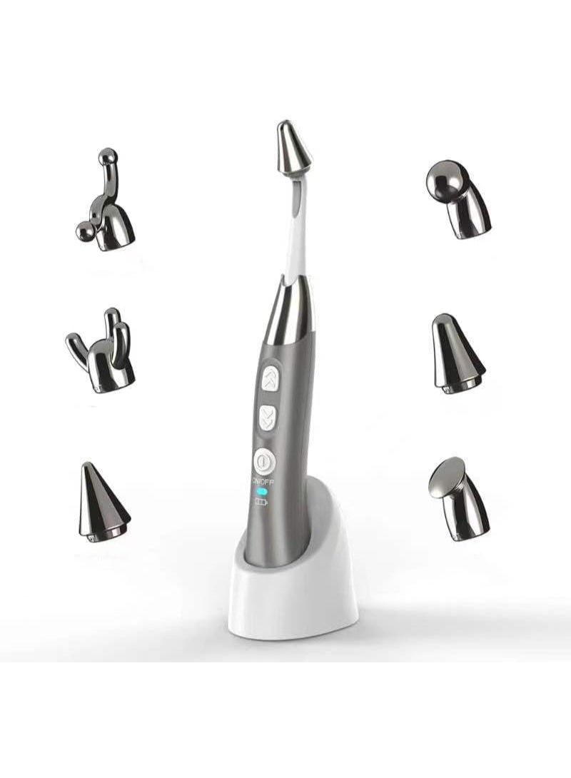 SYOSI Electric Pressure Point Massage Tool, Acupressure Pen with 6 Heads for Scalp Stress Relief and Head Massage – Relaxing Acupressure Massager  - Image 1