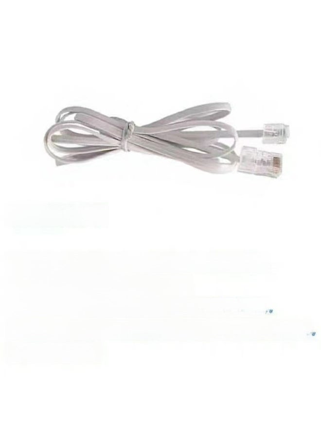 Generic Telephone Line RJ45 To RJ11 Jumper 8P4C To 6P4C Crystal Network Head To Telephone Head Four-core Wire-Color:White-Line Length:0.5M  - Image 2