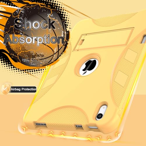 Rantice Military-Grade Tested Case for iPad (A16) 11th/10th Generation(2025/2022), Heavy Duty Shockproof Protective iPad Case with Kickstand & Pencil Holder & Child-Safe Design, Yellow - Image 3