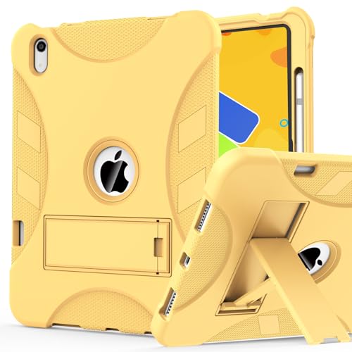 Rantice Military-Grade Tested Case for iPad (A16) 11th/10th Generation(2025/2022), Heavy Duty Shockproof Protective iPad Case with Kickstand & Pencil Holder & Child-Safe Design, Yellow - Image 1