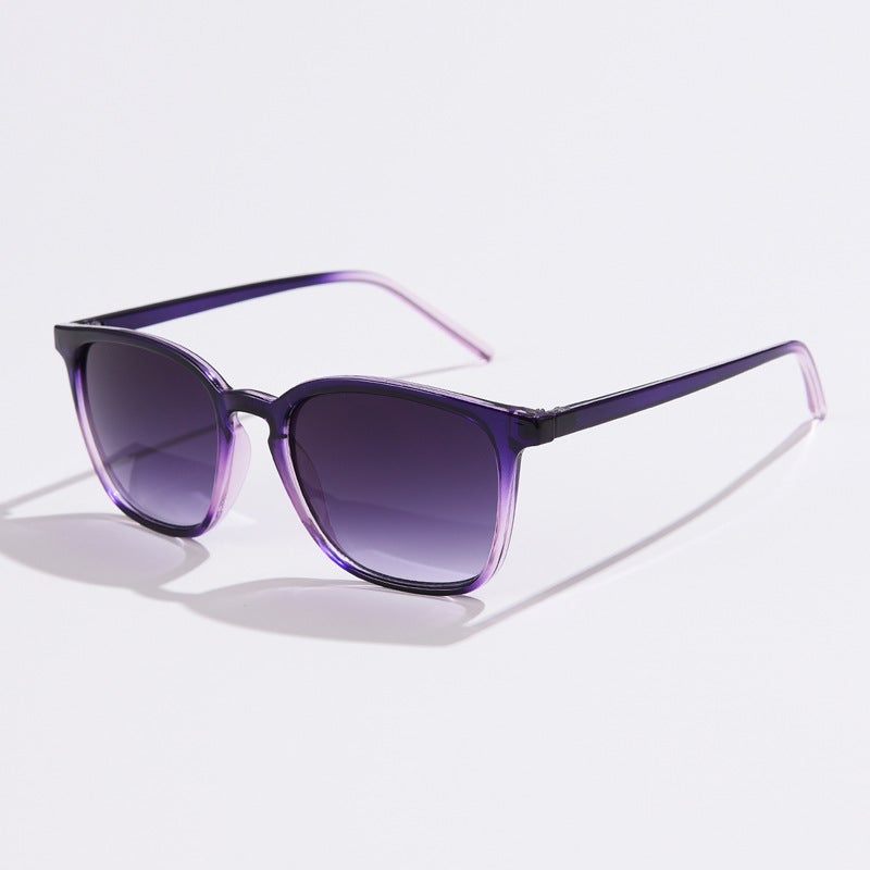 Generic Retro Square Sunglasses Unisex S21207 C10 gradient purple/double gray 