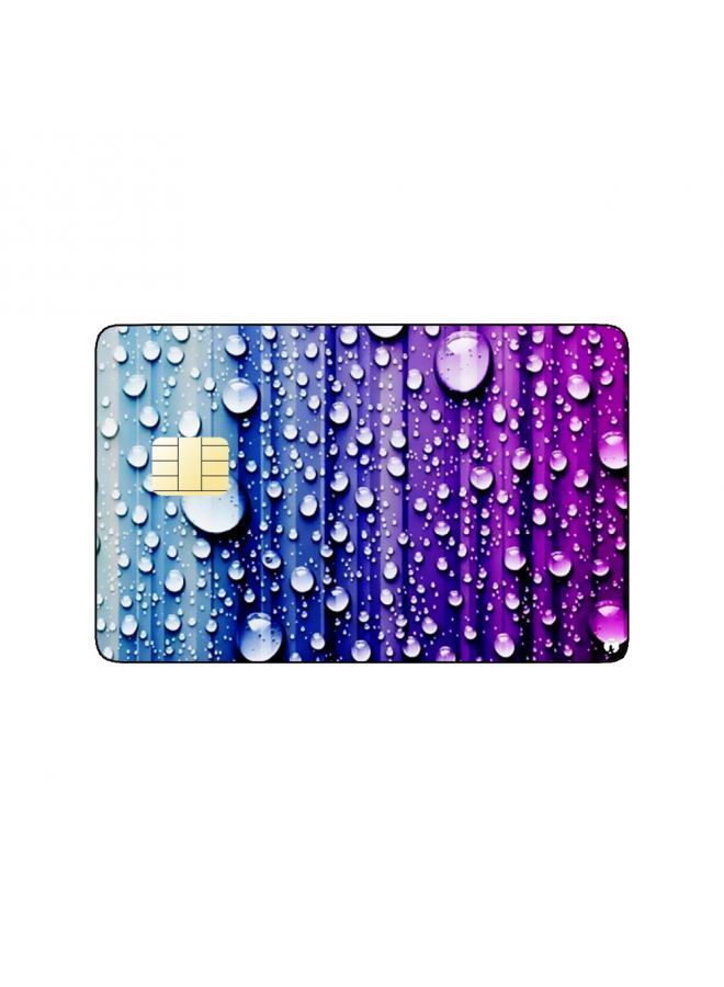 RKN PRINTED BANK CARD STICKER Aesthetic Water Drops Drawing - Image 2
