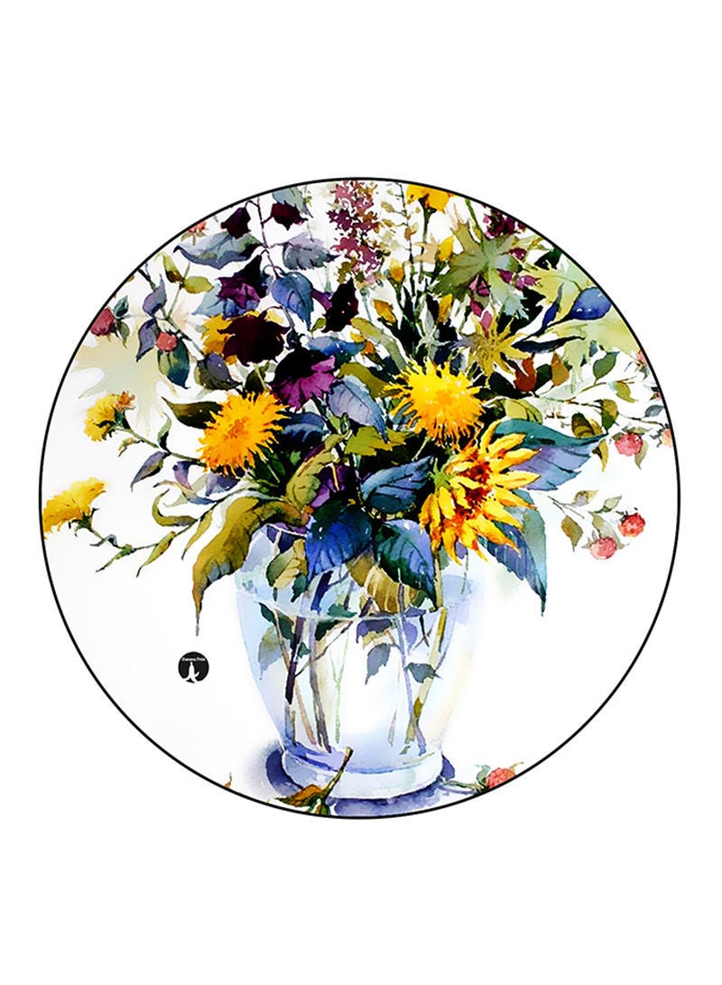 RKN Flowers Printed Mouse Pad  Multicolour