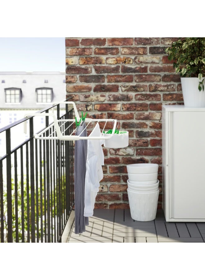 Drying Rack – White, 77×40–49 cm | Adjustable Clothes Drying Rack for Home & Laundry - Image 2