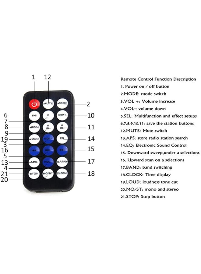 Generic Car Radio Stereo Player Bluetooth Phone Aux-In Mp3 Fm/Usb/1 Din/Remote Control 12V Car Audio  - Image 4