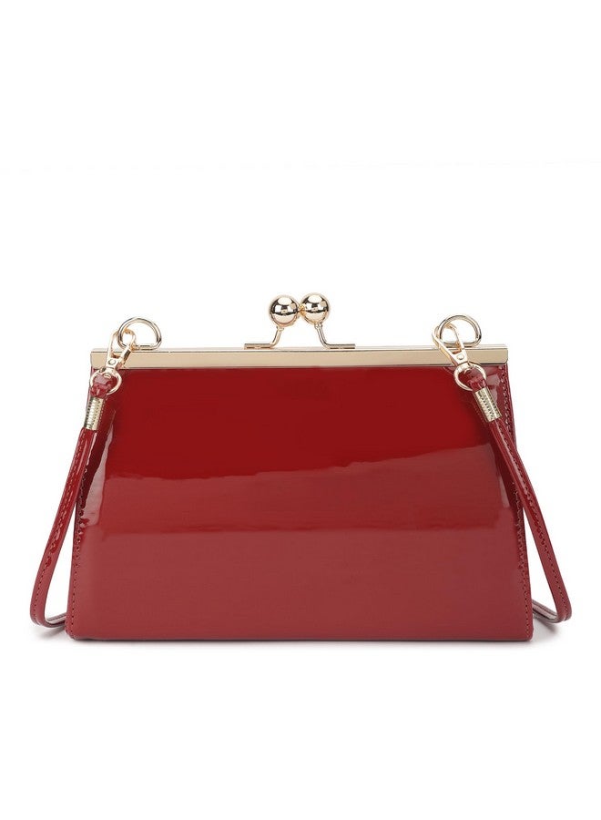 Fastrack Party Clutch For Women's, Ladies And Girls | Comes With Detachable Chain Strap |Made Up Of Semi Pu Leather, Red - Image 1