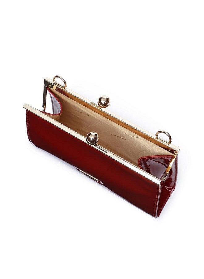 Fastrack Party Clutch For Women's, Ladies And Girls | Comes With Detachable Chain Strap |Made Up Of Semi Pu Leather, Red - Image 5