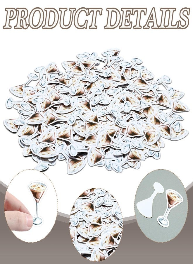 Watersay 400 Pcs Espresso Martini Party Confetti Decorations A Tiny Bit Older Confetti Table Decor Scatters Martini Cups Birthday Bachelorette Bridal Shower Engagement Cocktail Party Decor Supplies - Image 3