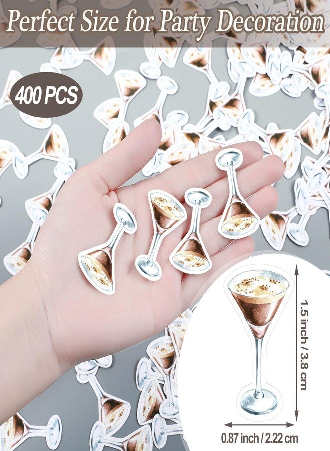 Watersay 400 Pcs Espresso Martini Party Confetti Decorations A Tiny Bit Older Confetti Table Decor Scatters Martini Cups Birthday Bachelorette Bridal Shower Engagement Cocktail Party Decor Supplies - Image 2