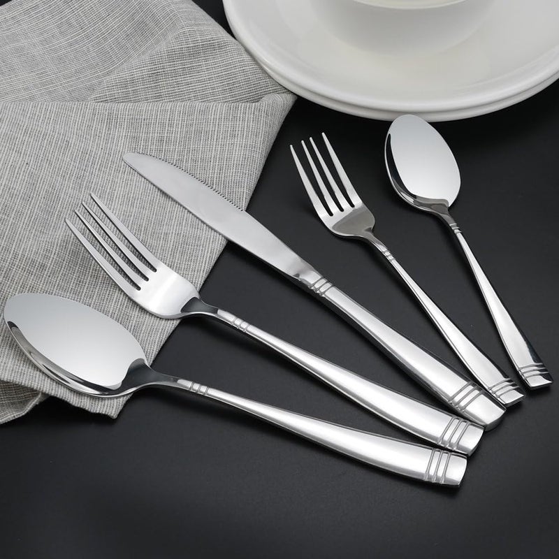 Obstnny 30 Pieces Stainless Steel Silverware Service for 6 Dinner Table Flatware Cutlery Set - Image 5