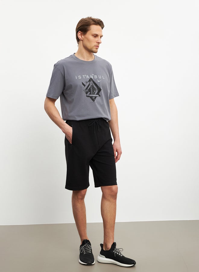 LC WAIKIKI Standard Fit Men's Shorts with Waist Tie Detail  - Image 1