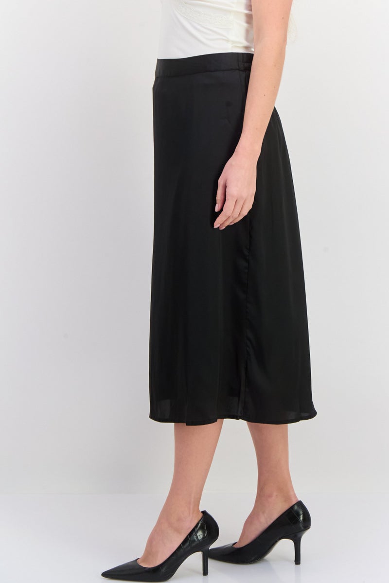 VERO MODA Women Plain Midi Skirt, Black - Image 1