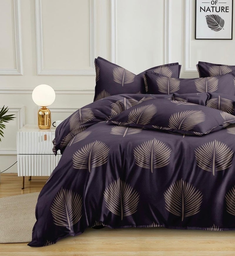 Castiqa Premium Cotton King Size Quilt Cover/Duvet Cover/Rajai Cover/Blanket Cover with Zipper 90 X 100 Inches (Floral IV) - Image 5