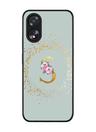 Rugged Black Edge case for Oppo A18 / Oppo A38, Slim fit Flexible Cover - Custom Monogram Initial Letter Floral Pattern Alphabet - S (Light Grey) - pzsku/ZFEE722A6A7066B2940CFZ/45/_/1701783904/d2159637-fcc5-4ee4-96ca-92505bdad9e1