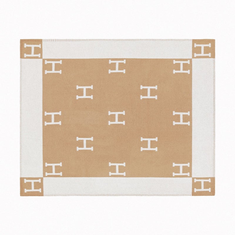 Double-Sided Flannel Throw Blanket CAMEL 