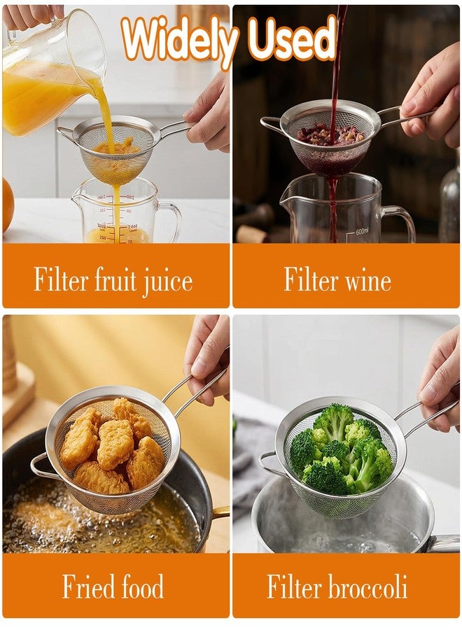 Larrel Fine Mesh Strainer with Handle, Kitchen Strainer, 8cm/3.15 Inch Stainless Steel Mesh Strainers, Sifter Colander for Flour, Rice, Pasta, Tea, Juice, Quinoa, Vegetables and Fruit - Image 5
