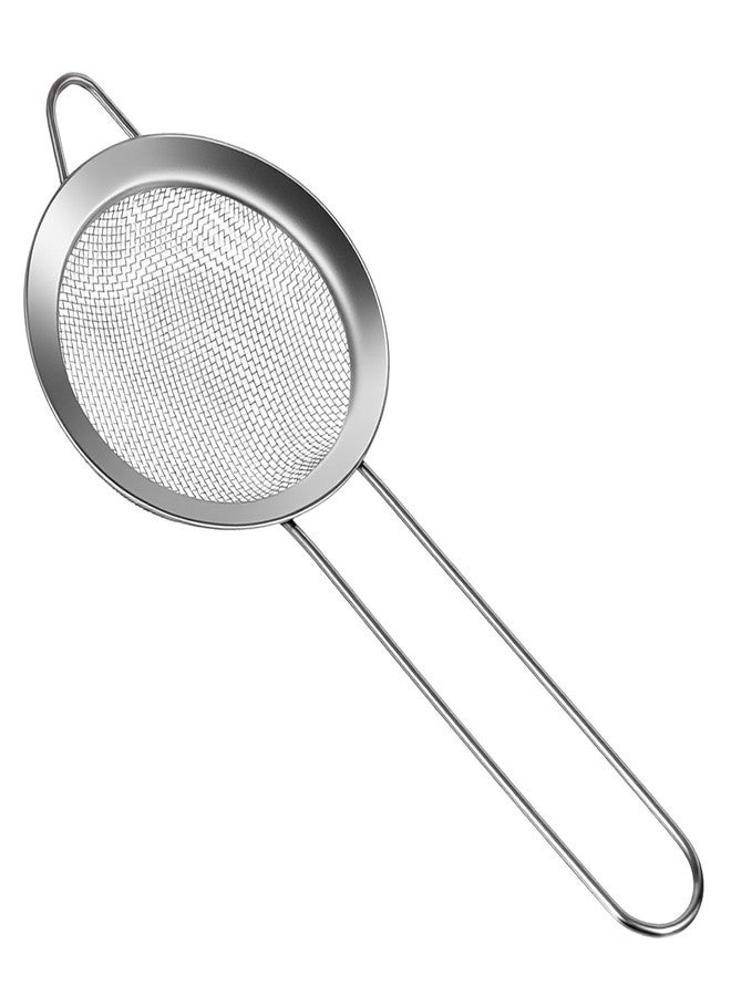 Larrel Fine Mesh Strainer with Handle, Kitchen Strainer, 8cm/3.15 Inch Stainless Steel Mesh Strainers, Sifter Colander for Flour, Rice, Pasta, Tea, Juice, Quinoa, Vegetables and Fruit - Image 1
