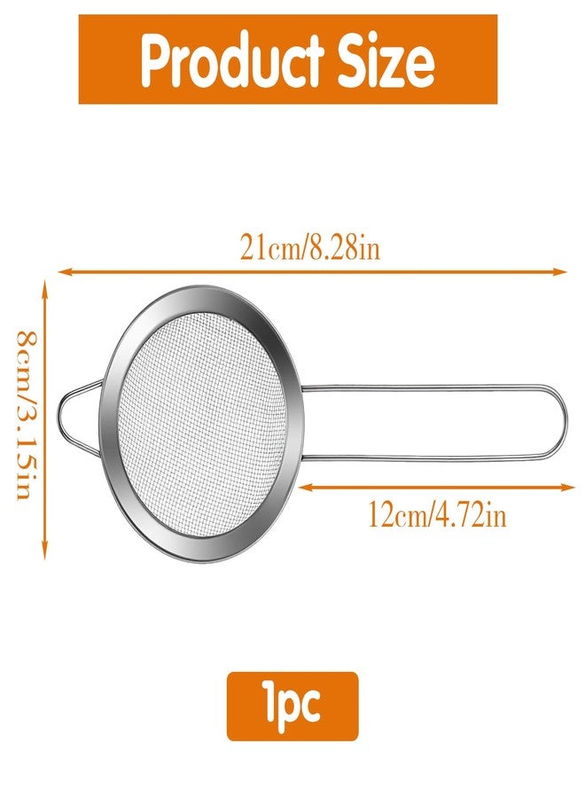 Larrel Fine Mesh Strainer with Handle, Kitchen Strainer, 8cm/3.15 Inch Stainless Steel Mesh Strainers, Sifter Colander for Flour, Rice, Pasta, Tea, Juice, Quinoa, Vegetables and Fruit - Image 2