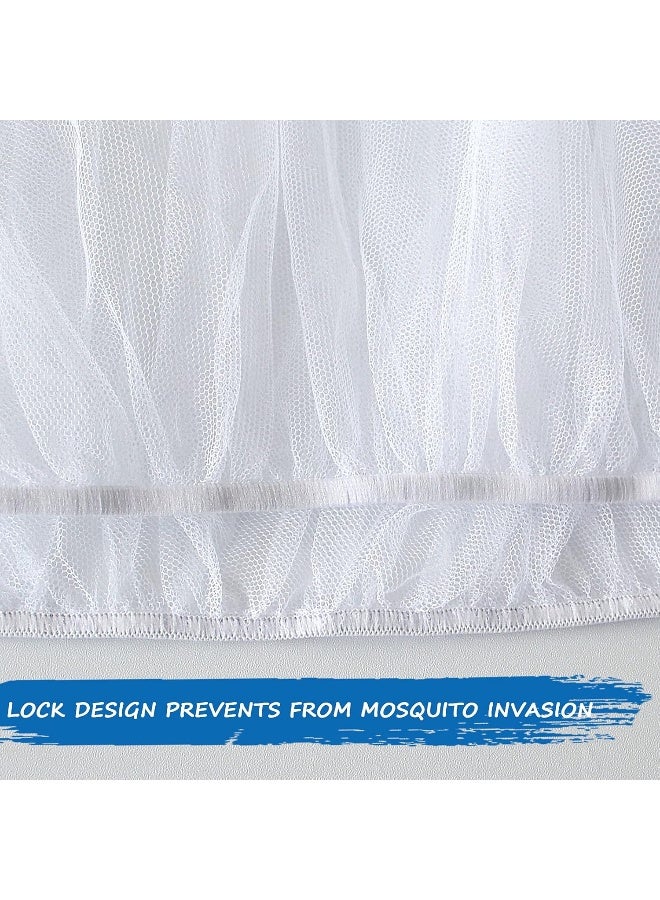 Coldwind Mosquito Net for Stroller(2 Pack), Baby Mosquito Net Bug Net for Car Seat, Bassinets, Cradles, Playard, Pack N Plays and Portable Mini Crib, Baby Insect Netting, White - Image 3