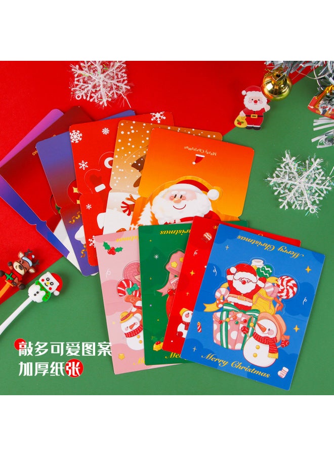 HELPS Cartoon Christmas Card Head Christmas Eve Handwritten Greeting Card Blessing High Sense Decoration Three-dimensional Small Card Gift - Image 4