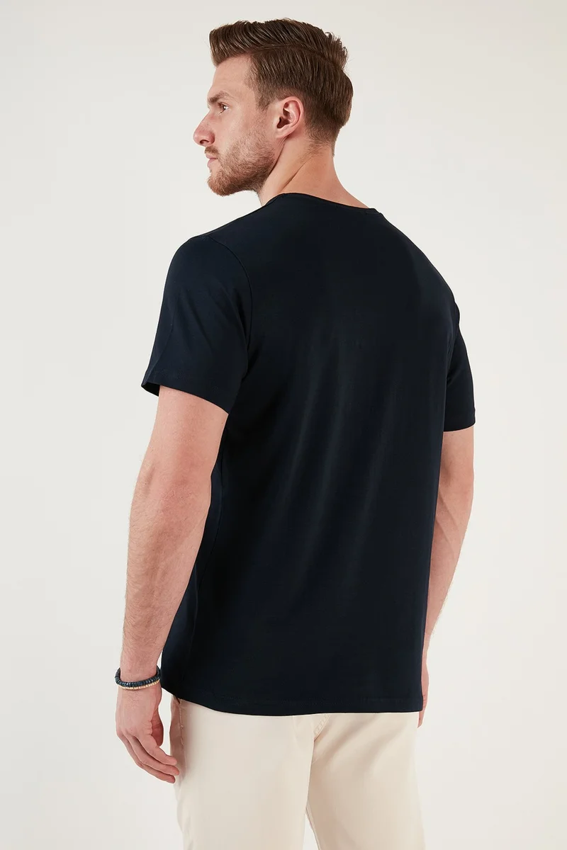 بوراتي Printed Cotton Crew Neck Slim Fit T Shirt Men's T Shirt 646B3840