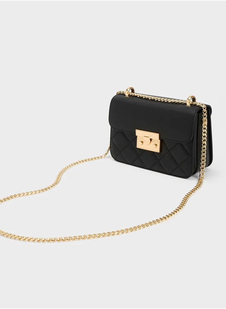 Charles & Keith Charles & Keith Alva diamond metal buckle chain bag  - Image 3