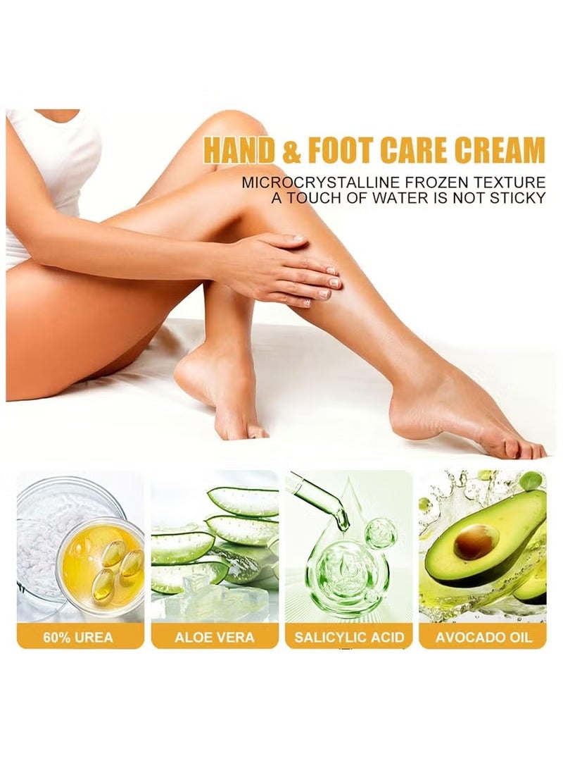 LANEMAY Foot Hands Cream for Dry Cracked Feet Knees Moisturizer Hydrates &Nourish Foot Care for Softens Exfoliates 1.41oz - Image 3