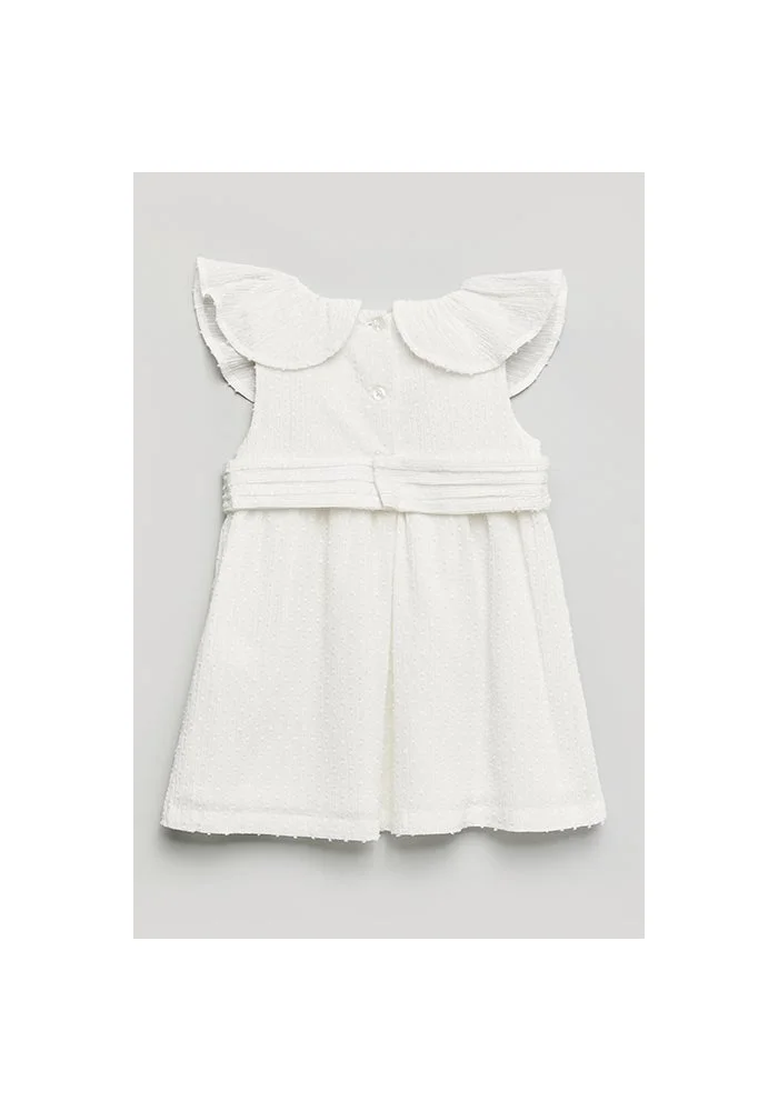 R&b Solid Sleeveless Fit & Flare Dress with Collared Neck