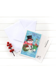 Bimotif Set of 10 Christmas postcards and envelopes, snowman  - Image 1