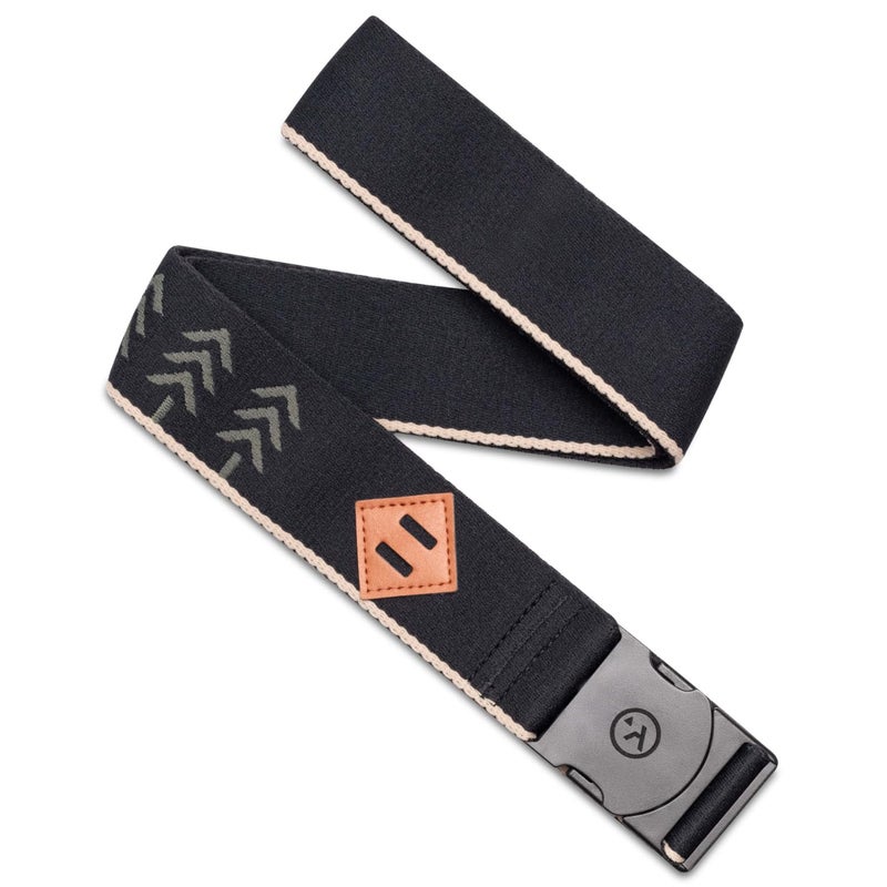 Arcade The Original Unisex Adventure Belt, Heavy Duty Elastic Webbing, Non-Metal Travel Friendly Buckle, Black/Khaki - Image 1
