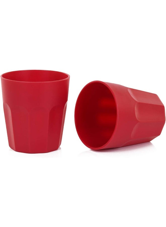 Mintra Home Unbreakable Cups, Tumblers 4pc (230ml) -RED - Image 3