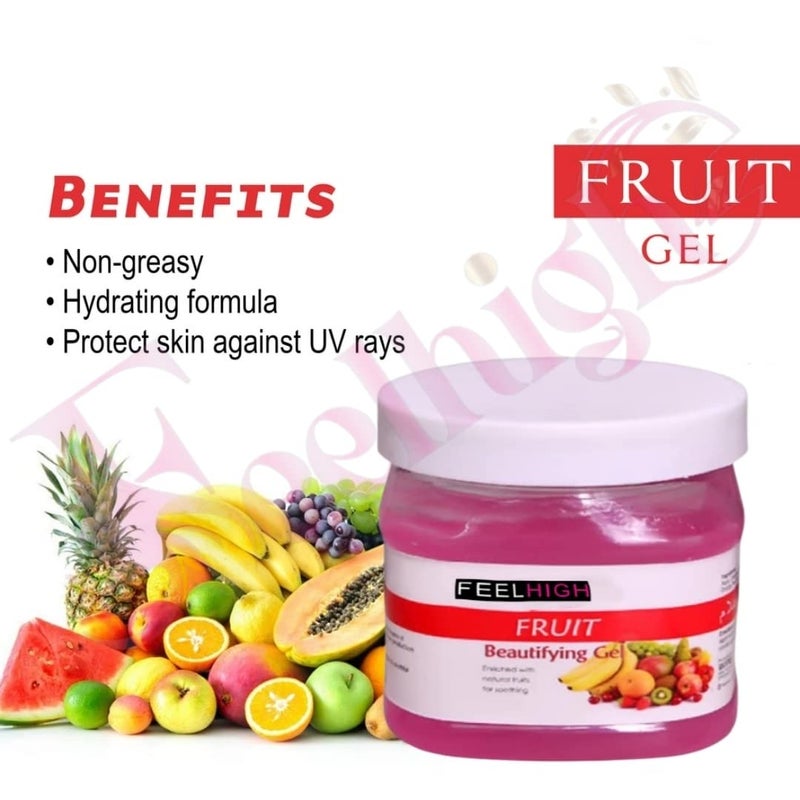 Feelhigh Mix Fruit Skin Purifying gel and hydrating Formula 500ml Enriched with Natural Fruits Men and Women Facial products Skin care Products - Image 2