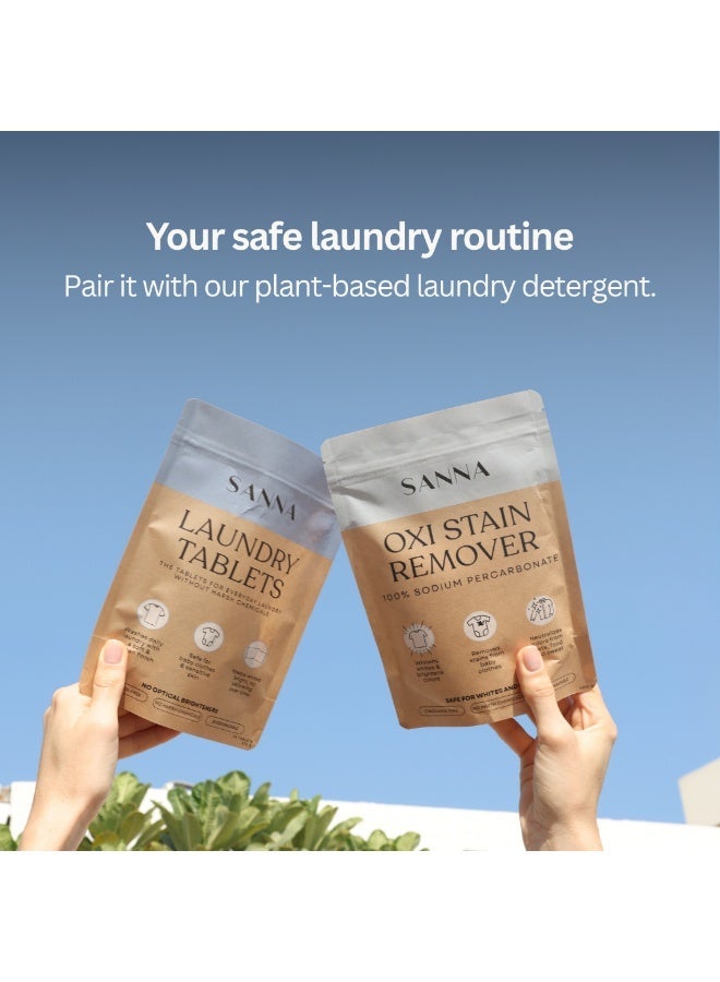 SANNA Sodium Percarbonate 100% Pure - Natural Oxi Stain Remover, Powerful Eco-friendly Laundry Whitener - Removes Stains & Odors - Fragrance-free, No Bleach - Safe For Whites & colors - 400g - Image 5