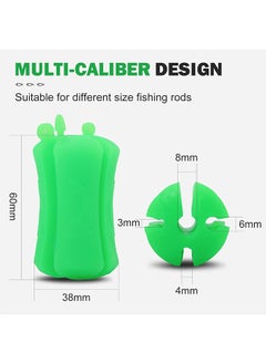 Depend 4 Pack Portable Fishing Rod Fixed Ball, Fishing Pole Binding Clip Fishing Rod Ball Skinny Tie Fishing Accessories Non-Slip Stretchy Rod Tie Fixing Pole Wrap Fishing Tackle Tie Accessories  - Image 2