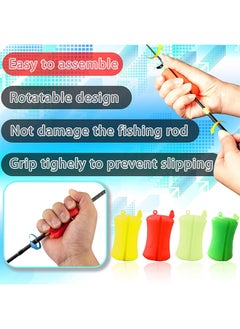 Depend 4 Pack Portable Fishing Rod Fixed Ball, Fishing Pole Binding Clip Fishing Rod Ball Skinny Tie Fishing Accessories Non-Slip Stretchy Rod Tie Fixing Pole Wrap Fishing Tackle Tie Accessories  - Image 3