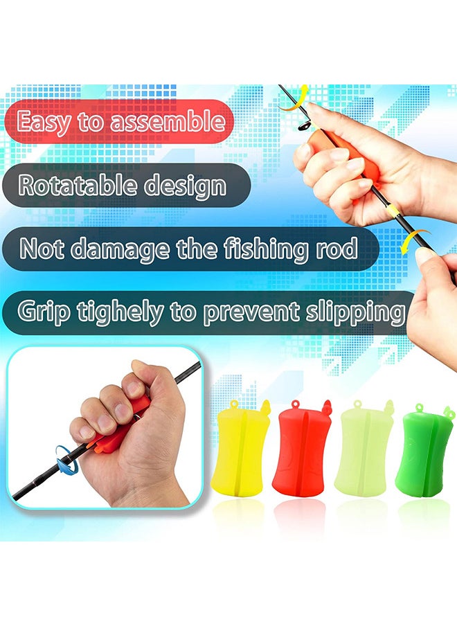 Depend 4 Pack Portable Fishing Rod Fixed Ball, Fishing Pole Binding Clip Fishing Rod Ball Skinny Tie Fishing Accessories Non-Slip Stretchy Rod Tie Fixing Pole Wrap Fishing Tackle Tie Accessories  - Image 3