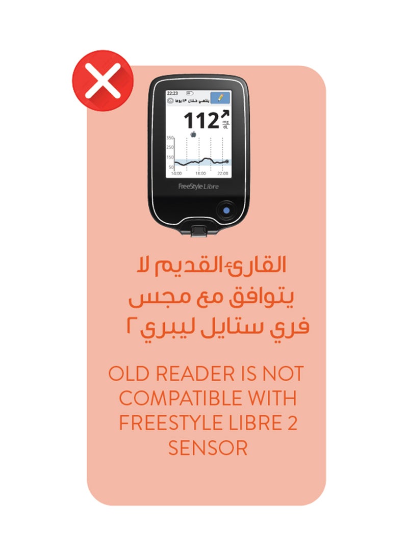 فري ستايل ليبر FreeStyle Libre 2 – Continuous Glucose Monitoring System with Real-Time Mobile App Connectivity, Waterproof Sensor, and Effortless Painless Readings for Up to 14 Days Anytime, Anywhere - Image 4