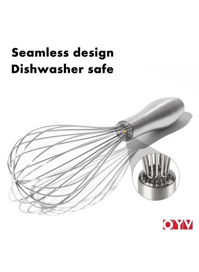 OYV 12" Whisk for Cooking, Ergonomic Handle, Dishwasher Safe 18/10 Stainless Steel Whisk, Professional Kitchen Wire Whisk, Perfect for Blending, Whisking, Baking, and Beating - Image 5