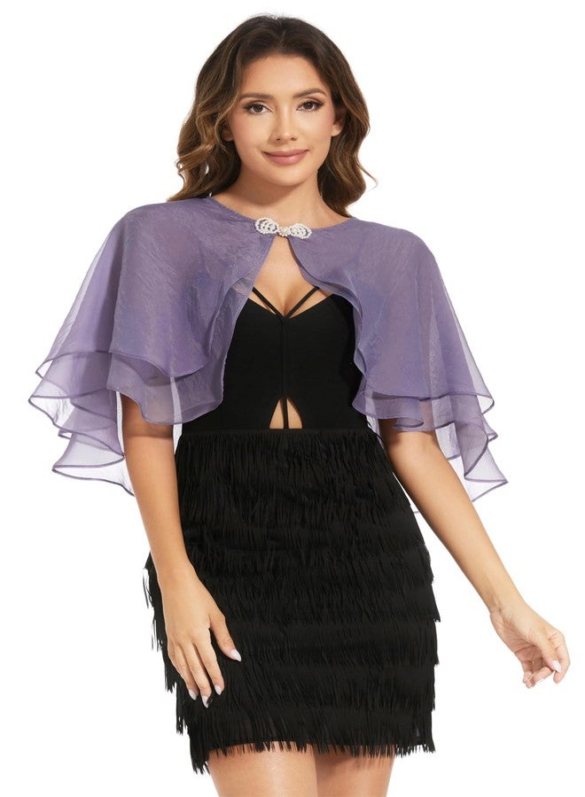 Sepsap Women's Sheer Tencel Shawls and Wraps for Evening Dresses Soft Wedding Cape Lightweight Bridesmaid Scarves Cover Up (Violet) - Image 4