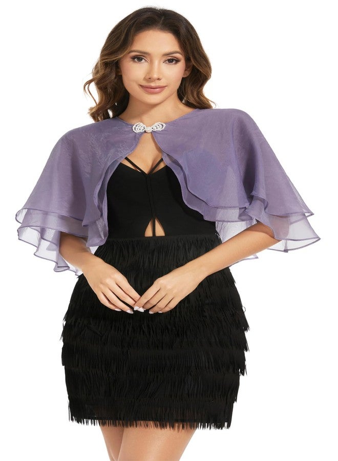 Sepsap Women's Sheer Tencel Shawls and Wraps for Evening Dresses Soft Wedding Cape Lightweight Bridesmaid Scarves Cover Up (Violet) - Image 3