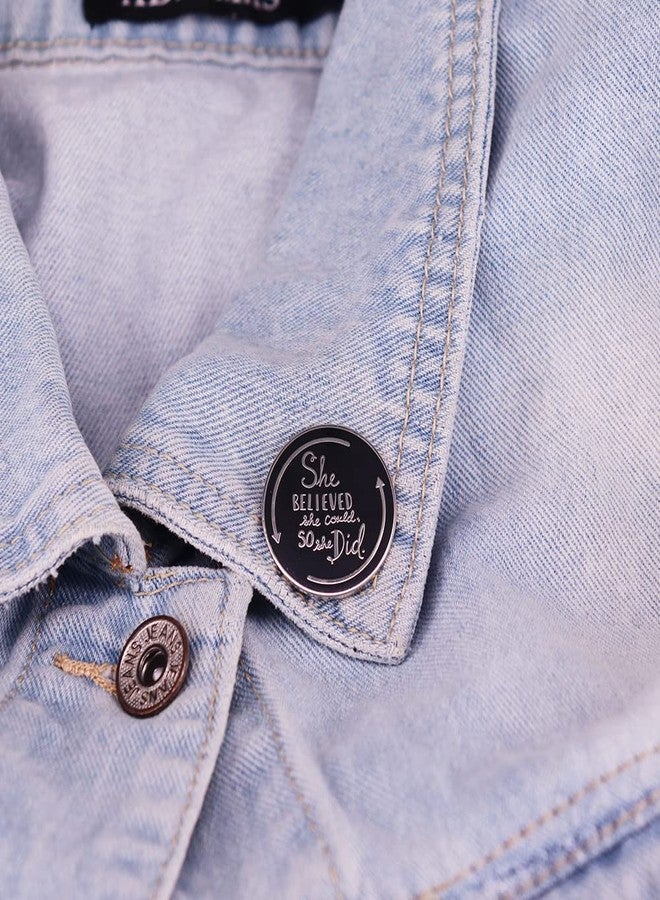 GuDeKe She Believed She Could So She Did Enamel Pin Women Empowerment Graduation Gifts（1 Pack） - Image 3