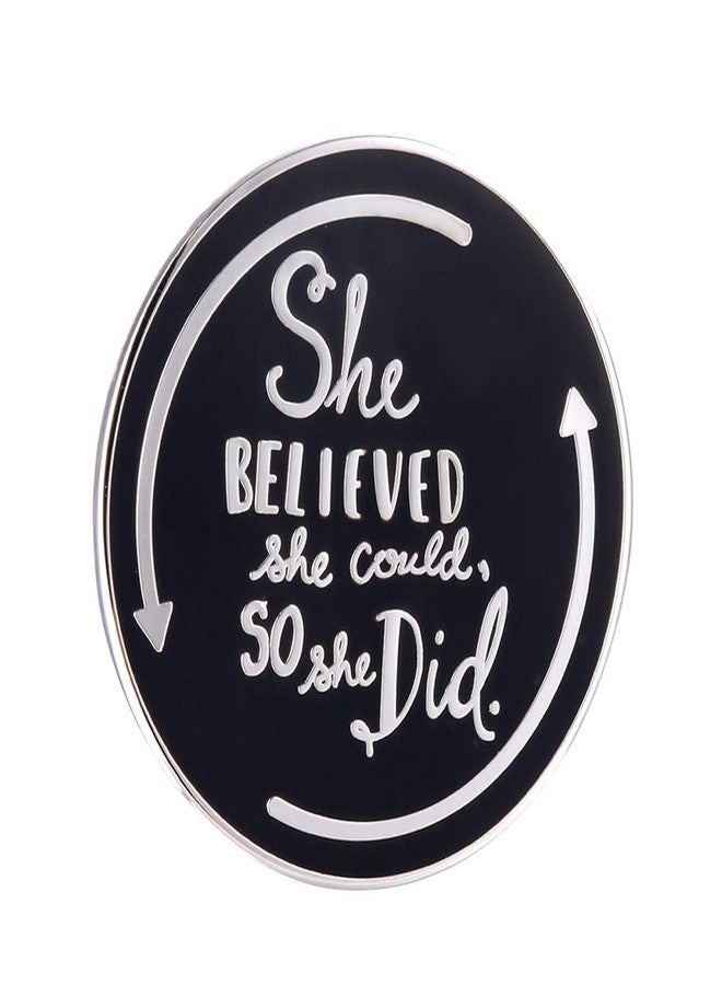 GuDeKe She Believed She Could So She Did Enamel Pin Women Empowerment Graduation Gifts（1 Pack） - Image 1
