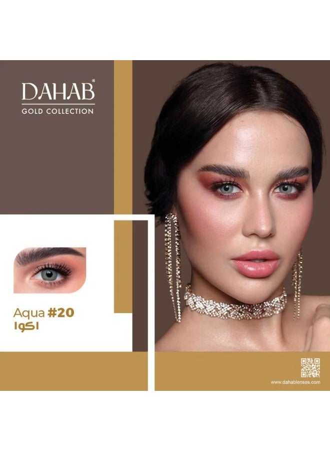Dahab Contact Lenses, Aqua Color #20, for Daily Use - Image 2