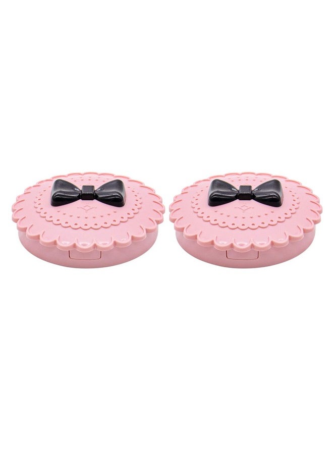AUEAR - AUEAR, 2 Pack of Bow Eyelashes Case Plastic Eyelashes Case Pink Storage Eyelashes Box for Travel Women and Girls - Image 1