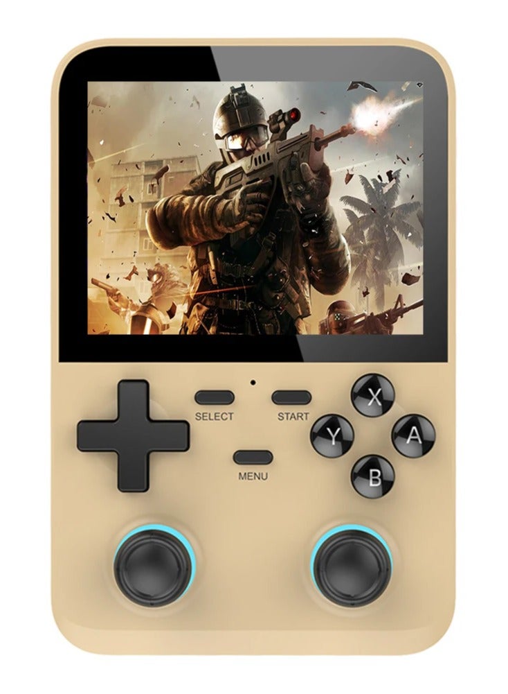 D007 Handheld Game Console with Linux System, Dual 3D Joystick System, Retro Games Console with 10000+ Classic Games, Handheld Emulator Console， Built-in 128G Memory Card (Beige)  - Image 1