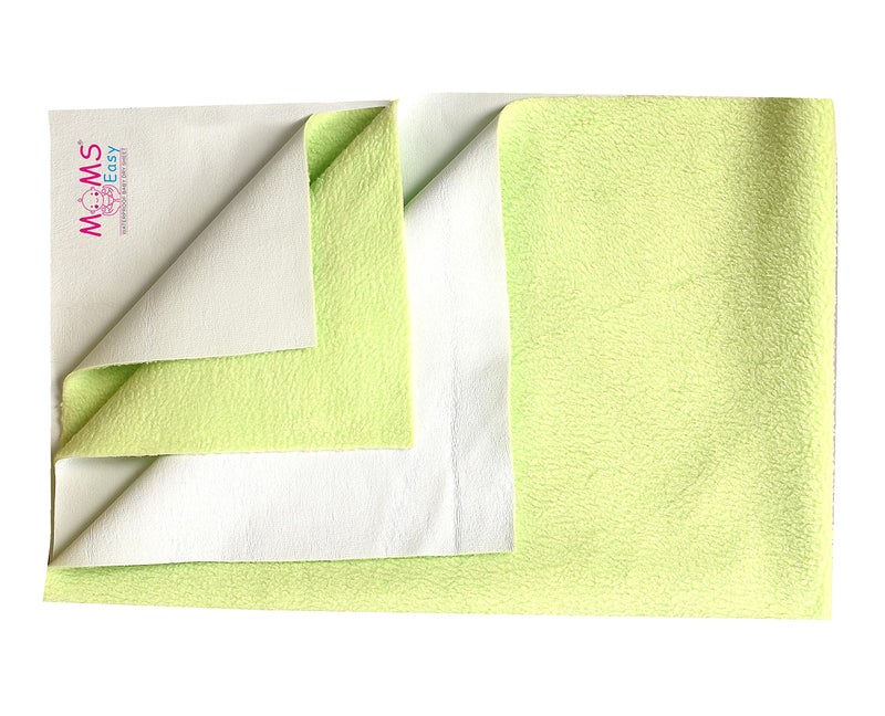 Moms Easy MOMSEASY® New Born Easy Dry Sheet, Water Resistant for Baby, Pista Green (Small, 70x50 cm) - Image 1