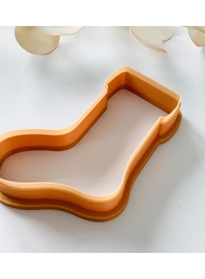 EROTNGO Stocking Cookie Cutter for Christmas Baking Clay Crafts and Festive Fondant Designs Large Holiday Stocking Shaped Polymer Clay Cutter for Cookies Ornaments Cake Decoration and DIY - Image 1