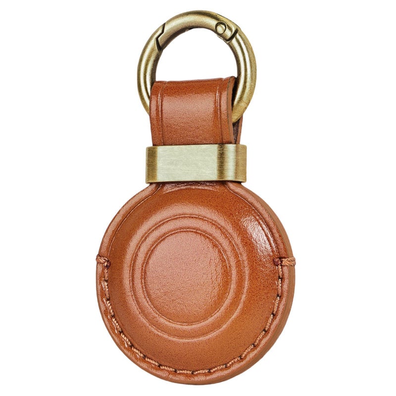 MOLOVA 1|2|4 Pack Leather Holder Keychain for AirTag 2nd Gen (2026) & 1st Gen, Compact Design with Air tag Case, Secure Protective Cover with Ring Car Keys Chain Fob Accessories, Vintage Color - Image 1
